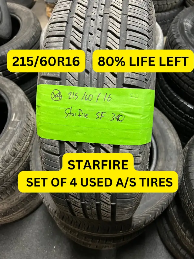 A/S 215/60R16	4	Starfire		80% in Tires & Rims in Markham / York Region - Image 2