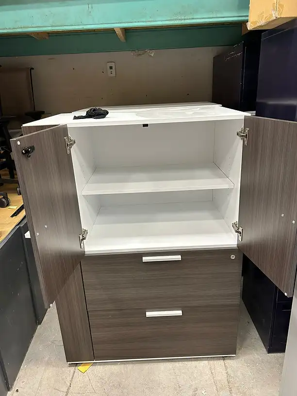 Teknion Storage with 2 Drawer Filing Cabinet with Coat Hanger!62863278462211123