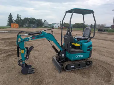 2025 AGROTK QK16R Mini Excavator - Open station, pilot controls, 420 cc 15 hp gas engine, 17 inch di...