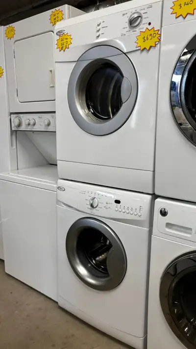 24” Stackable Whirlpool Front Load Washer&Dryer Works Perfect, View more