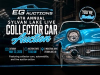 Join us at EG Auctions for our 4th Annual Sylvan Lake Live Collector Car Auction. Saturday, May 23,... (image 1)