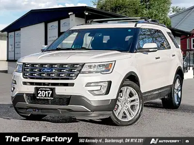 2017 Ford Explorer – 4WD – White on Black – Panoramic Sunroof – Fully Loaded – No Accidents – Excell...