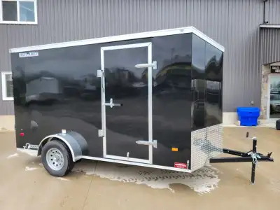Haul-About Cougar 6 x 12 Enclosed Trailer Features: 6'x12' plus V-nose 3500lb axle Rear ramp Curb si...