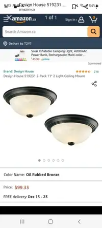 Design House 11 inch 2 pc combo ceiling lights