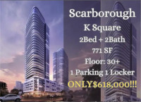 High Floor K Square Condo 2Bed 2 Bath ONLY $618,000!!!