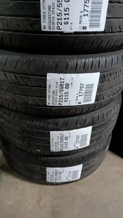 SET OF 4X BRIDGESTONE ECOPIA EP422 PLUS TAG # 17757 Size: 215/55/17 215/55/17 Excellent condition Pr...