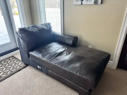 I am donating a leather loveseat and chaise, both in like-new condition—unused and exceptionally wel...