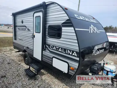 Coachmen Catalina Summit Series 7 travel trailer 164RBX highlights: Rear Bath Murphy Bed Sofa Pass-T...