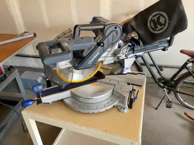 Kobalt 12” 15 amp dual bevel sliding compound saw w/ stand, View more