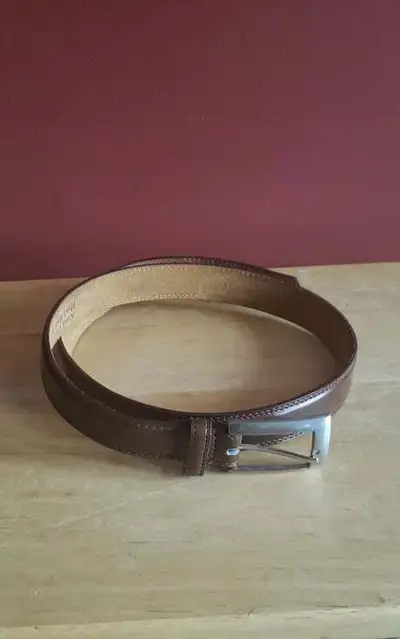 Belt, leather, size 36, light brown