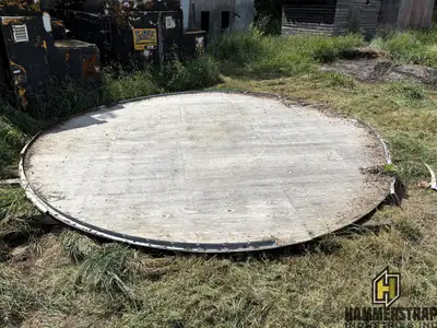 Wooden grain bin floors on wooden skids 19 Ft 3 inch diameter for bins up to 19 Ft diameter 14 Ft di...