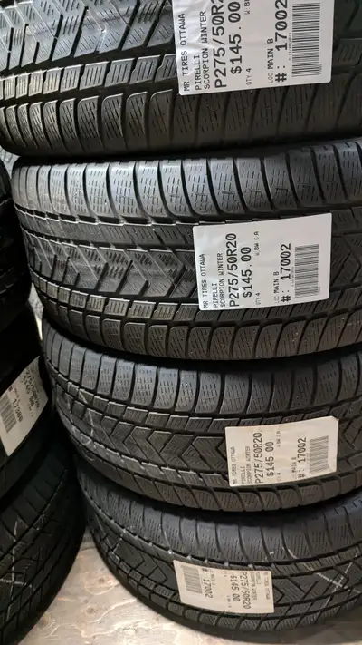 SET OF 4X P275/50R20 275/50/20 PIRELLI SCORPION WINTER TAG # 17002 ** Please read details below ** M...
