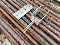 Heavy-Duty Galvanized Post Bases with Nelson Studs & Plates