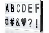 LED Light Box with letters and USB cable