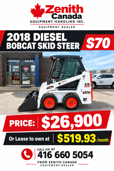 PRICE: $26,900 or Lease to own at $519.93/month Stock #S1125 • Type: Skid Steer • Year: 2018 • Make:...