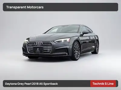 Transparent Motorcars is pleased to offer this Beautiful Daytona Grey Pearl 2018 A5 Sportback 2.0 TF...