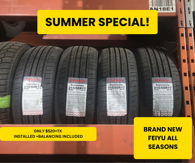 FREE INSTALLATION AND BALANCING ON USED TIRES WITH A PURCHASE! NO DISPOSAL! NO OTHER HIDDEN FEES! AL...