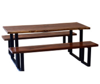 Live Edge Picnic Dining Table Set (one bench)