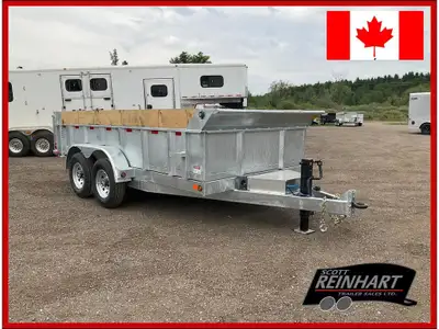 2026 Canada Trailers 83x14 7 Ton Galvanized Dump Trailer 15,120LB GVWR, 2 7000LB Axles with Easy Lub...