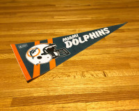 Vintage Miami Dolphins Team Logo Large Collectible Pennant