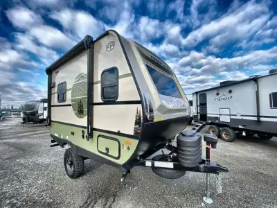 Forest River No Boundaries 18 Series travel trailer NB18.1 highlights: Queen Bed with Dinette Below...