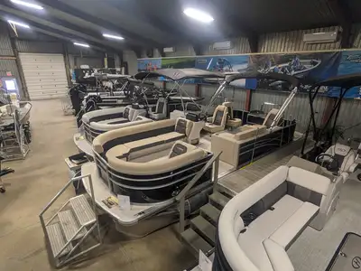 Fishing Model 2024 HARRIS CRUISER 230 FC PONTOON with Mercury 150ProXS Ebony Metallic fence with Dun...