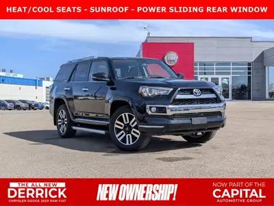 The pre-owned 2017 Toyota 4Runner Limited V6 in Midnight Black Metallic with a Graphite interior del...