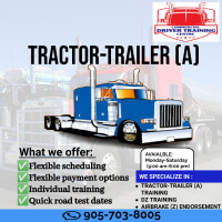 WE PROVIDE TRACTOR-TRAILER (A) TRAINING!