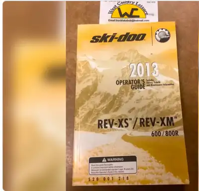 Bso. BRP 13 REV XS/XM 600/800R OWNERS MANUAL 520001218, View more