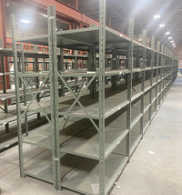 Used industrial shelving 18" deep x 36" wide - 6', 7' or 8' tall