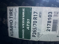 4 Brand New Kumho Road Venture AT51 3PMS 265/70R17 tires Ottawa Ottawa / Gatineau Area Preview