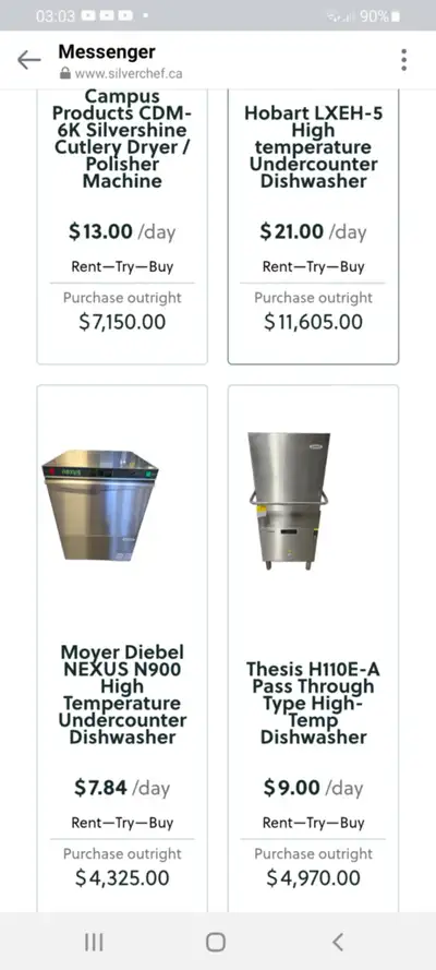 Commercial Dishwashers - 1 year Rental + Anytime Buyout Option, View more