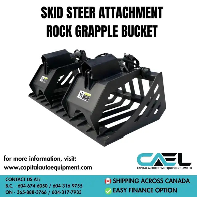 New 72" Rock Skeleton Grapple Bucket | Skid Steer Attachment in Other Parts & Accessories in Richmond