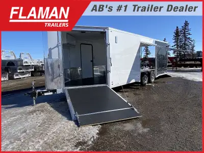 2026 Legend 8.5'x30' Aluminum Enclosed Sport Trailer Color: White and Black w/ Accent Strip Axles: (...