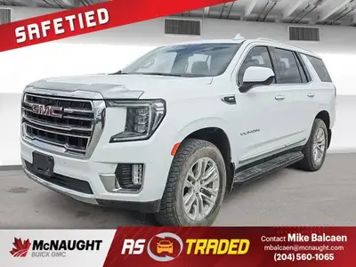 This 2021 GMC Yukon SLT is powered by a robust 5.3L V8 engine paired with a refined 10-speed automat...