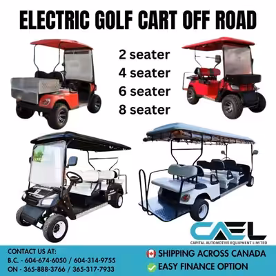 Brand New 2024 Electric Golf Carts 2024 Electric Golf Carts Off-Road for 2, 4, 6, and 8 Seaters Lowe...