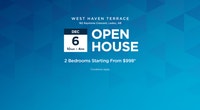 OPEN HOUSE EVENT: Saturday, December 6th from 10am - 4pm Discover West Haven Terrace, a pet-friendly... (image 1)