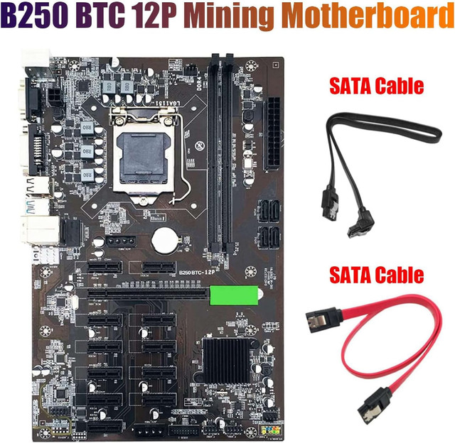 CLARINI B250 BTC Mining Motherboard with 2XSATA Cable LGA 1151 in Cables & Connectors in Gatineau - Image 3