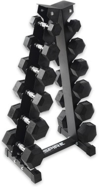 NEW 210LBS RUBBER DUMBBELL SET GYM WEIGHT SET WITH RACK 1112655 Brandon Brandon Area Preview