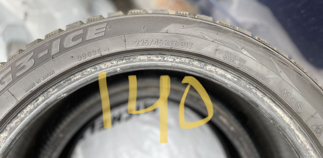 140: TOYO 225/45R17 WINTER TIRES in Tires & Rims in Oakville / Halton Region - Image 2