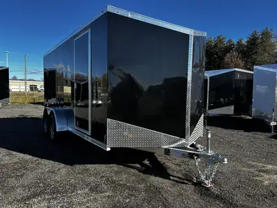 *** INCLUDES FREIGHT & PDI - Just Add Taxes 7 X 16 Aluminum V-Nose Tandem Axle Enclosed Cargo Traile...