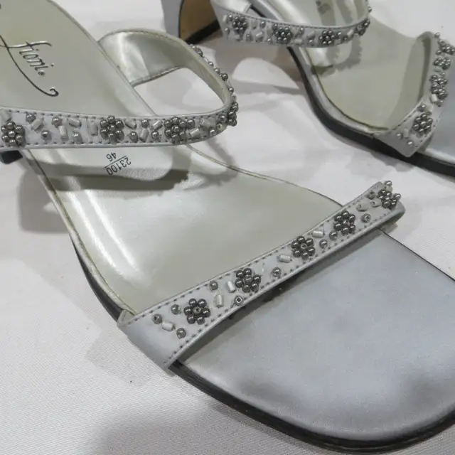 Vintage Fioni Woman's Slip on Beaded Sandals Size 763235014652675123
