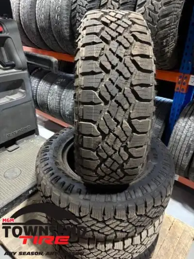 SET OF FOUR USED GOODYEAR WRANGLER DURATRAC TIRES, 265/65R17 SOLD AS SET OF FOUR ONLY, PRICE INCLUDE...