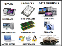 Computer/laptops repairs, service, upgrades spyware removals etc