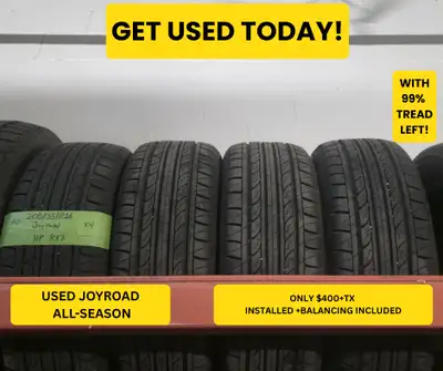 FREE INSTALLATION AND BALANCING ON USED TIRES WITH A PURCHASE! NO DISPOSAL! NO OTHER HIDDEN FEES! AL...