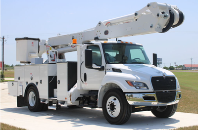 2024 International MV607 ETOMH55IH Bucket Truck MV607 Chassis 4x2 600 Miles Two Man Bucket Material...