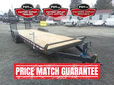New 7x24ft Equipment Hauler from Canada Trailers - (2) 7,000 lb Axles w/ Easy Lube Spindles - Brakes...