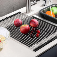 EMBATHER 20.8'' x 13.4'' Large Roll Up Dish Drying Rack
