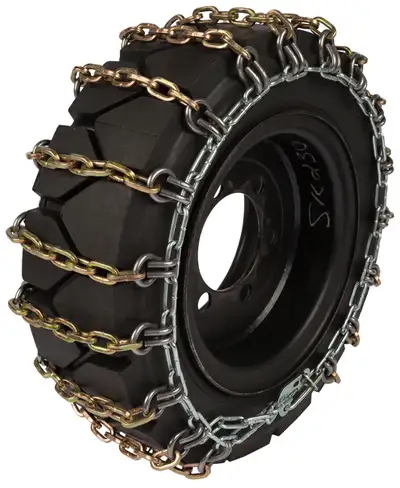 NEW STANDARD DUTY 12X16.5 OR 10X16.5 TIRE CHAINS NEW (PAIR) 12 x 16.5 SKID STEER TIRE CHAINS SLTC121...