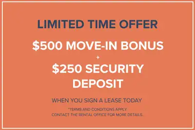 $500 Move-In Bonus + $250 Security Deposit Visit our Website: https://www.capreit.ca/apartments-for-...